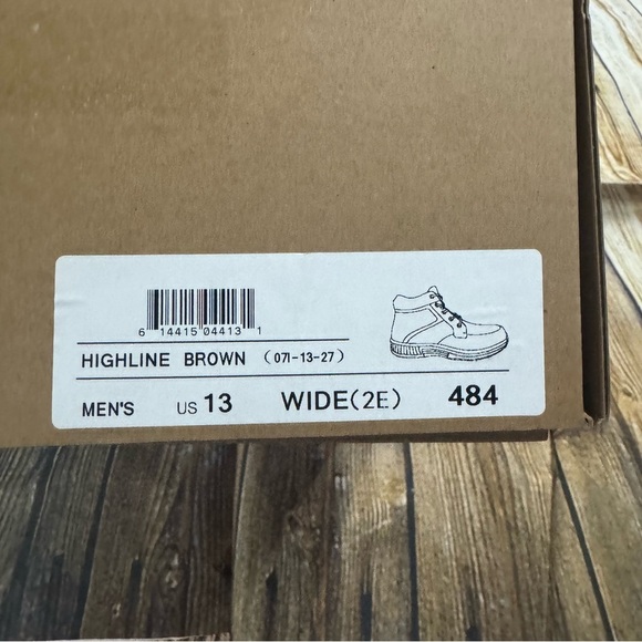 NIB Orthofeet Highline 484 Brown Leather Diabetic Boots Mens Size 13 2E - Picture 4 of 4